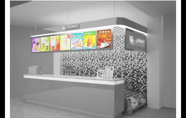 coco奶茶灯箱kfc汉堡价目表吧台餐饮点餐咖啡店led超薄广告牌定做